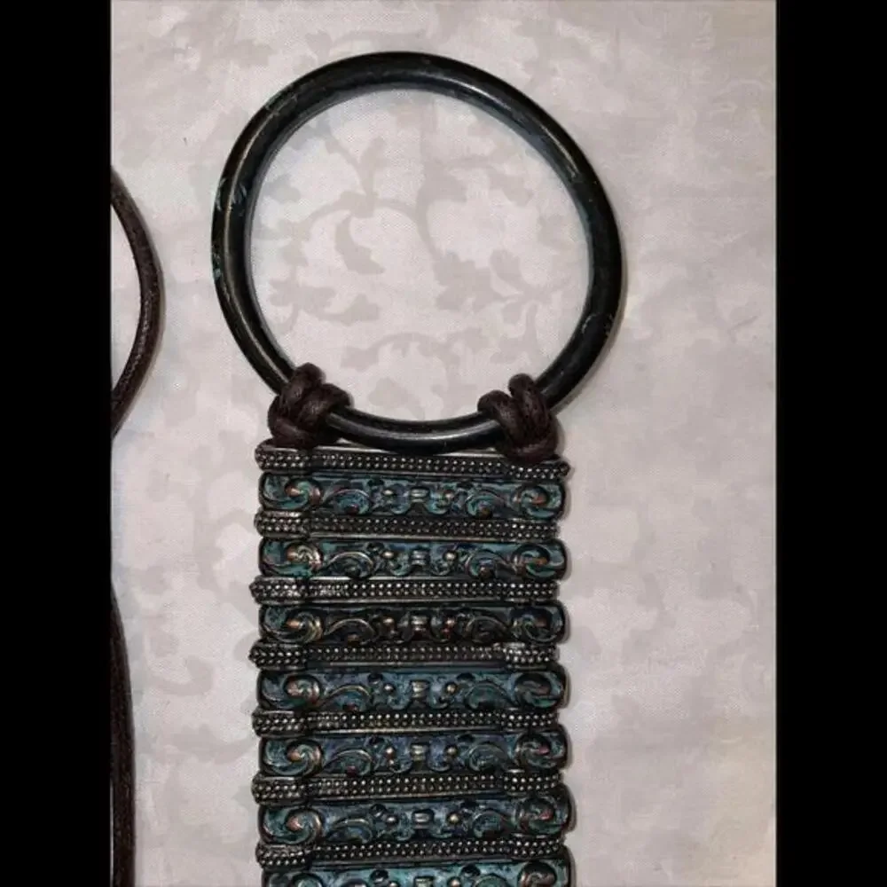 Womens Green Copper Like Belt‎ String Closure Tie Around